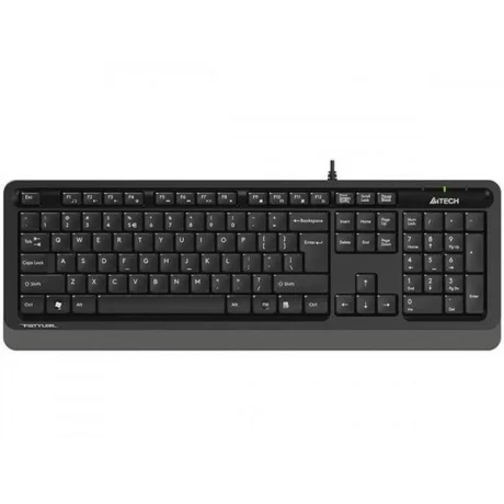 TASTATURA A4TECH, &quot;Fstyler USB&quot;, cu fir, 104 taste format standard, USB, negru &amp;amp; gri, &quot;FK10 Grey&quot; (include TV 0.75 lei)