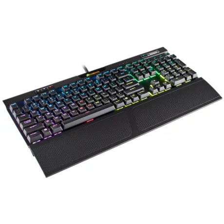 TASTATURA CORSAIR - gaming, &quot;K70&quot;, cu fir, 104 taste, format standard , mecanica, switch Cherry MX Silent, USB, negru, &quot;CH-9109013-NA&quot; (include TV 0.75 lei)