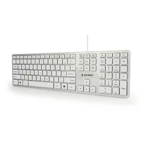 TASTATURA GEMBIRD USB, multimedia 104 taste + 5 taste multimedia, &quot;Chocolate&quot; type keys, white &quot;KB-MCH-02-W&quot;  (include TV 0.75 lei)