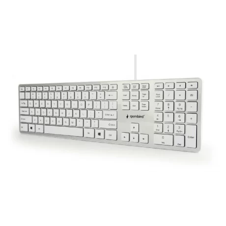 TASTATURA GEMBIRD USB, multimedia 104 taste + 5 taste multimedia, &quot;Chocolate&quot; type keys, white &quot;KB-MCH-02-W&quot;  (include TV 0.75 lei)