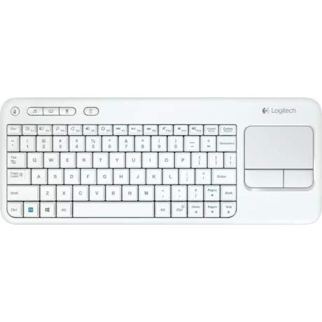 TASTATURA LOGITECH wireless, cu touchpad, white, &quot;K400 Plus&quot; &quot;920-007146&quot;  (include TV 0.75 lei)