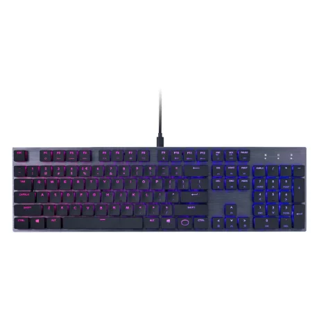 TASTATURA COOLER MASTER - gaming, &quot;SK650&quot;, cu fir, 104 taste, format standard , mecanica, switch Cherry MX, USB, negru, &quot;SK-650-GKLR1-US&quot; (include TV 0.75 lei)