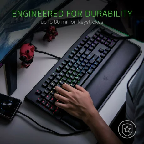 TASTATURA RAZER - gaming, &quot;BlackWidow Chroma V2&quot;, cu fir, 104 taste, format standard , mecanica, switch RAZER orange, USB, negru, &quot;RZ03-02031600-R3M1&quot; (include TV 0.75 lei)