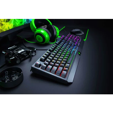 TASTATURA RAZER - gaming, &quot;Blackwidow&quot;, cu fir, 107 taste, format standard , mecanica, switch RAZER Green, USB, negru, &quot;RZ03-02860100-R3M1&quot; (include TV 0.75 lei)