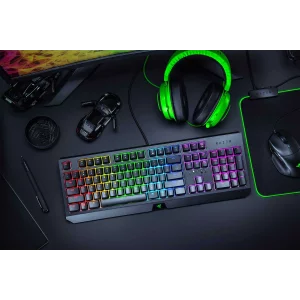 TASTATURA RAZER - gaming, &quot;Blackwidow&quot;, cu fir, 107 taste, format standard , mecanica, switch RAZER Green, USB, negru, &quot;RZ03-02860100-R3M1&quot; (include TV 0.75 lei)