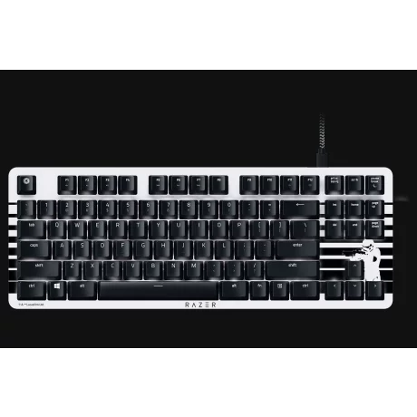 TASTATURA RAZER - gaming, &quot;BLACKWIDOW LITE, Stormtrooper ed&quot;, cu fir, 87 taste, format TKL  mecanica, switch RAZER orange, USB, alb &amp;amp;amp; negru, &quot;RZ03-02640800-R3M1&quot; (include TV 0.75 lei)