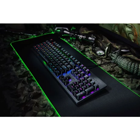 TASTATURA RAZER - gaming, &quot;Huntsman&quot;, cu fir, 107 taste, format standard , mecanica, switch RAZER Opto-Mechanical, USB, negru, &quot;RZ03-02520100-R3M1&quot; (include TV 0.75 lei)