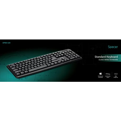 Tastatura cu fir SPACER SPKB-520
