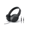 TCL On-Ear Wired Headset, Strong BASS, flat fold, Frequency of response: 10-22K, Sensitivity: 102 dB, Driver Size: 32mm, Impedence: 32 Ohm, Acoustic system: closed, Max power input: 30mW, Connectivity type: 3.5mm jack, Color Shadow Black