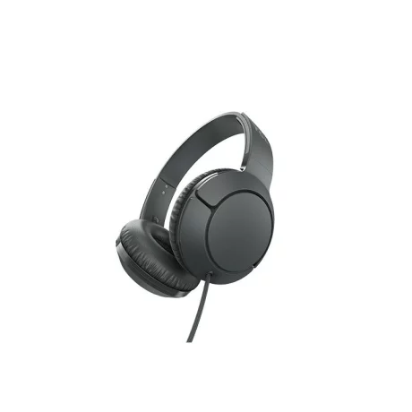 TCL On-Ear Wired Headset, Strong BASS, flat fold, Frequency of response: 10-22K, Sensitivity: 102 dB, Driver Size: 32mm, Impedence: 32 Ohm, Acoustic system: closed, Max power input: 30mW, Connectivity type: 3.5mm jack, Color Shadow Black
