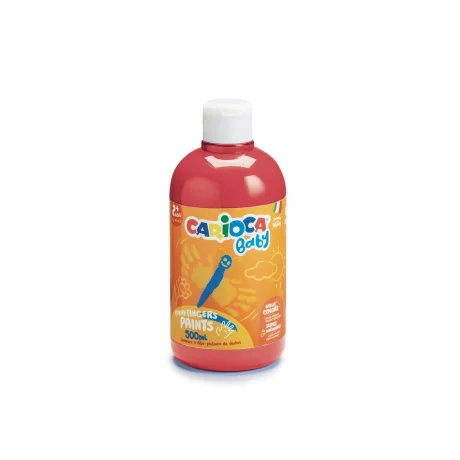 Tempera  Carioca Finger Baby 2+, 500ml Rosu