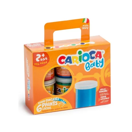 Tempera  Carioca Finger Baby 2+, 6 cul/set