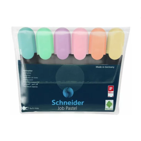 Textmarker Schneider Job Pastel 6/set