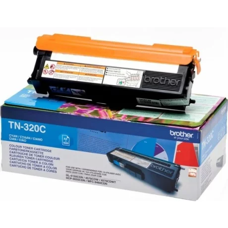Toner Original Brother Cyan, TN320C, pentru MFC-9970|9460|DCP-9270|9055|HL-4140|4150|4570, 1.5K, incl.TV 0 RON, &quot;TN320C&quot;