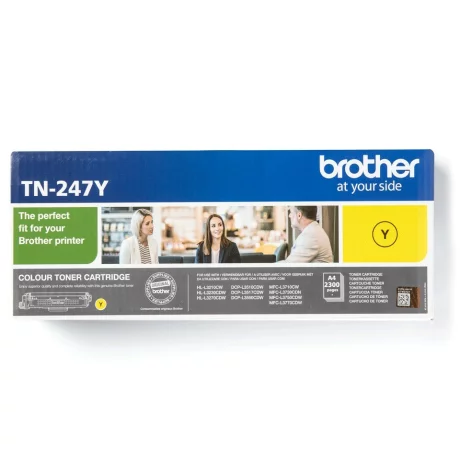 Toner Original Brother Yellow, TN247Y, pentru HL-L3210|L3270|DCP-L3510|L3550|MFC-L3730|L3770, 2.3K, incl.TV 0.8 RON, &quot;TN247Y&quot;