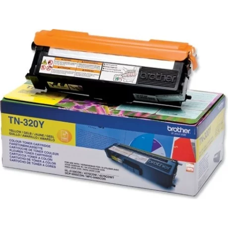Toner Original Brother Yellow, TN320Y, pentru MFC-9970|9460|DCP-9270|9055|HL-4140|4150|4570, 1.5K, incl.TV 0 RON, &quot;TN320Y&quot;