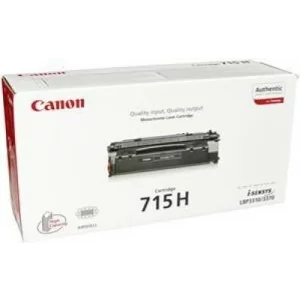 Toner Original Canon Black, CRG-715H, pentru LBP 3310|LBP 3370, 7K, incl.TV 0.8 RON, &quot;CR1976B002AA&quot;