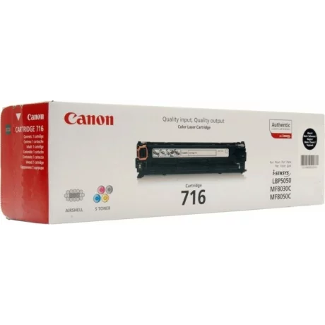 Toner Original Canon Black, CRG-716B, pentru LBP 5050|LBP 5050N|MF 8030CN|MF 8040CN|MF 8050CN|MF 8080CW, 2.3K, incl.TV 0.8 RON, &quot;CR1980B002AA&quot;