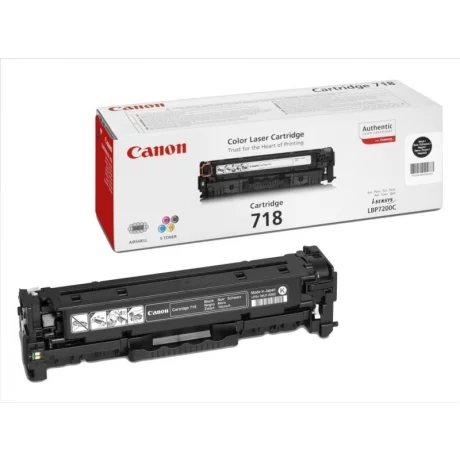 Toner Original Canon Black, CRG-718B, pentru LBP 7200CDN|LBP 7210CDN|LBP 7660CDN|LBP 7680CX|MF 8330CDN|MF 8340CDN|MF 8350CDN|MF 8360CDN|MF 8380CDW|MF 8540CDN|MF 8550CDN|MF 8580CDW|MF724CDW|MF728CDW|MF729CX, 3.4K, incl.TV 0.8 RON, &quot;CR2662B002AA&quot;