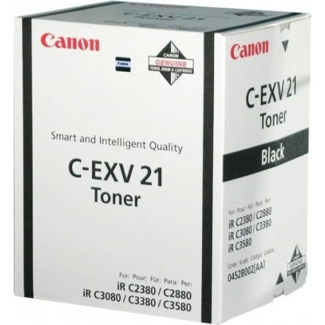 Toner Original Canon Black, EXV21, pentru IR C2380I|IR C2880|IR C2880I|IR C3080|IR C3080I|IR C3380|IR C3380I|IR C3580|IR C3580I, 26K, incl.TV 0 RON, &quot;CF0452B002AA&quot;