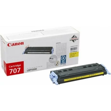 Toner Original Canon Yellow, CRG-707Y, pentru LBP 5000|LBP 5100, 2K, incl.TV 0.8 RON, &quot;CR9421A004AA&quot;