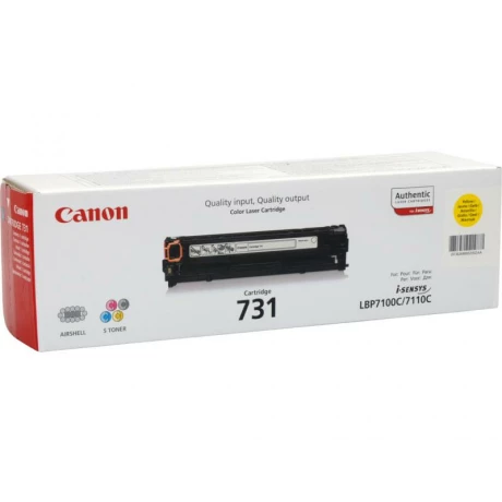 Toner Original Canon Yellow, CRG-731Y, pentru LBP 7100CN|LBP 7110CW|MF 8230CN|MF 8280CW|MF623CN|MF628CW, 1.5K, incl.TV 0.8 RON, &quot;CR6269B002AA&quot;