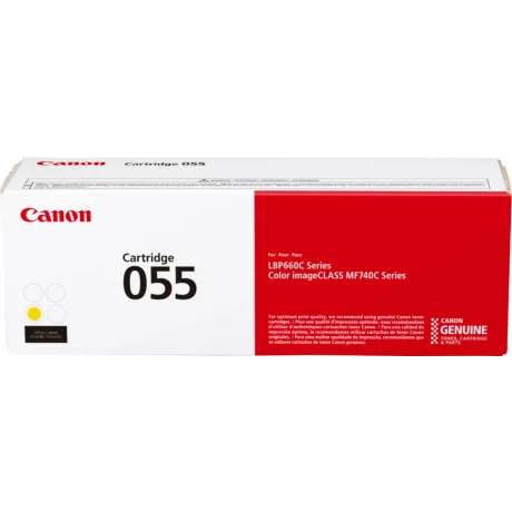 Toner Original Canon Yellow,CRG-055Y, pentru  I-Sensys LBP-663|LBP-664|MF-742|MF-744|MF-746, 2.1K, incl.TV 0.8 RON, &quot;3013C002AA&quot;