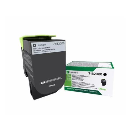 Toner Original Lexmark Black, 71B20K0, pentru CS31x|41x|51x, 3K, incl.TV 0.8 RON, &quot;71B20K0&quot;