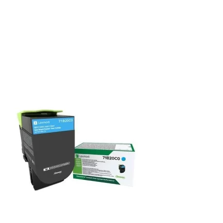 Toner Original Lexmark Cyan, 71B20C0, pentru CS31x|41x|51x, 2.5K, incl.TV 0.8 RON, &quot;71B20C0&quot;
