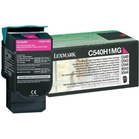 Toner Original Lexmark Magenta, C540H1MG, pentru C540|C543|X543|C544|X544 , 2K, incl.TV 0.8 RON, &quot;C540H1MG&quot;