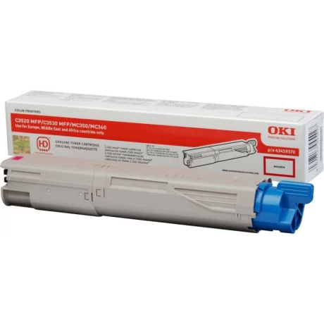 Toner Original OKI Magenta, 43459370, pentru MC350|MC360|C3520MFP|C3530MFP, 2.5K, incl.TV 0 RON, &quot;43459370&quot;
