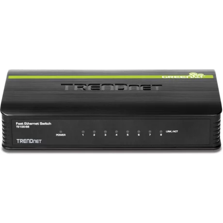 SWITCH TRENDNET, 10/100 x 8, unmanaged, carcasa plastic, &quot;TE100-S8&quot;