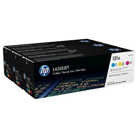 Tri-Pack Original HP CMY, nr.131A, pentru Color LJ Pro 200 M251N|Color LJ Pro 200 M251NW|Color LJ Pro 200 M276N|Color LJ Pro 200 M276NW, 3x1.8K, incl.TV 0.8 RON, &quot;U0SL1AM&quot;