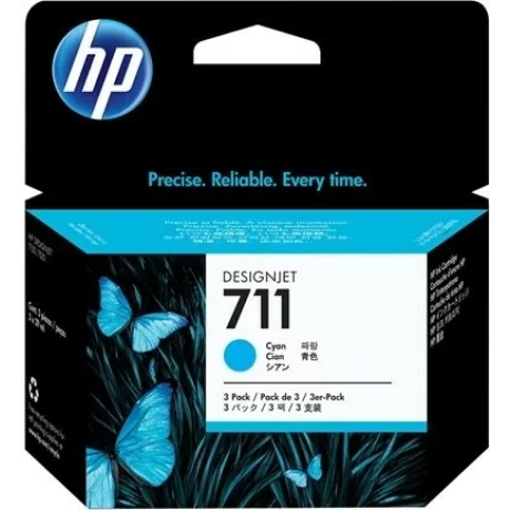 Tri-Pack Original HP Cyan, nr.711, pentru DesignJet T120|T520, , incl.TV 0.11 RON, &quot;CZ134A&quot;