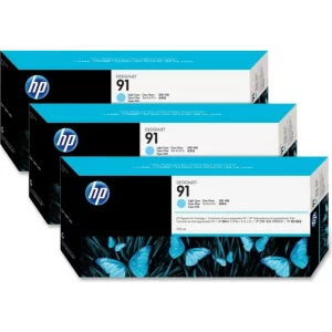 Tri-Pack Original HP Light Cyan, nr.91, pentru DesignJet Z6100, , incl.TV 0.11 RON, &quot;C9486A&quot;