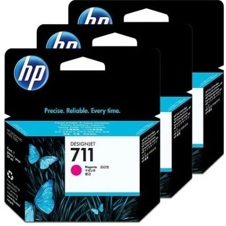 Tri-Pack Original HP Magenta, nr.711, pentru DesignJet T120|T520, , incl.TV 0.11 RON, &quot;CZ135A&quot;