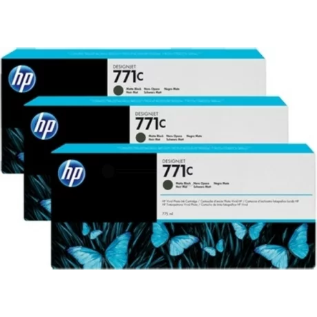Tri-Pack Original HP Matte Black, nr.771C, pentru DesignJet Z6200, , incl.TV 0.11 RON, &quot;B6Y31A&quot;