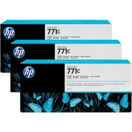 Tri-Pack Original HP Ph Black, nr.771C, pentru DesignJet Z6200, , incl.TV 0.11 RON, &quot;B6Y37A&quot;