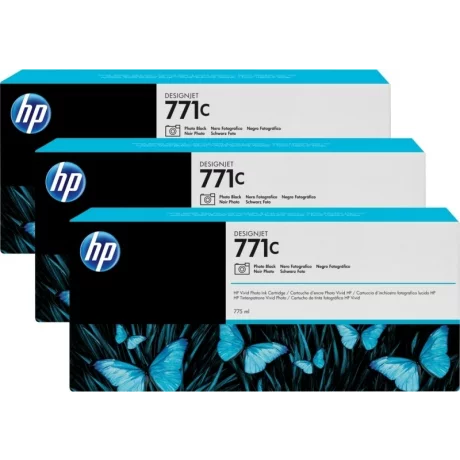 Tri-Pack Original HP Ph Cyan, nr.771C, pentru DesignJet Z6200, , incl.TV 0.11 RON, &quot;B6Y36A&quot;