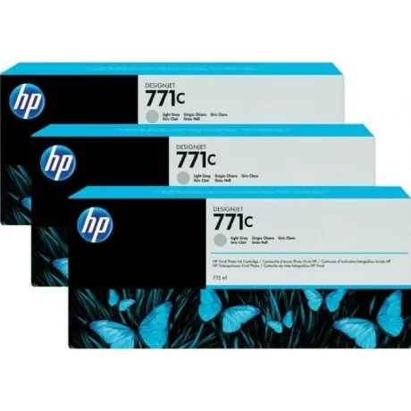 Tri-Pack Original HP Ph Gray, nr.771C, pentru DesignJet Z6200, , incl.TV 0.11 RON, &quot;B6Y38A&quot;