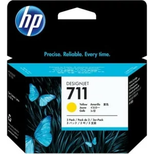 Tri-Pack Original HP Yellow, nr.711, pentru DesignJet T120|T520, , incl.TV 0.11 RON, &quot;CZ136A&quot;