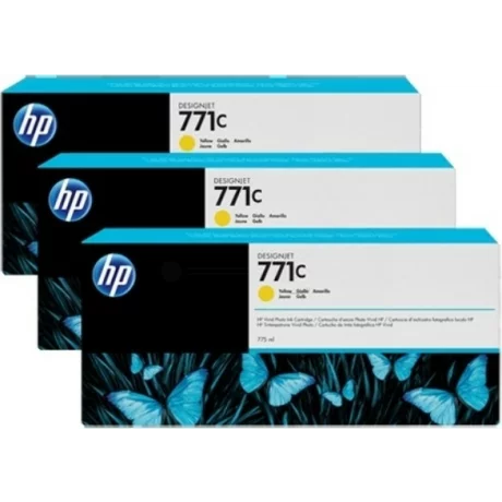 Tri-Pack Original HP Yellow, nr.771C, pentru DesignJet Z6200, , incl.TV 0.11 RON, &quot;B6Y34A&quot;