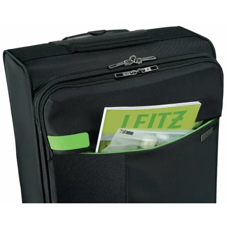 TROLLER LEITZ, pt. notebook de max. 18 inch, 1 compartiment, buzunar frontal x 2, waterproof, poliester, negru, &quot;62270095&quot;