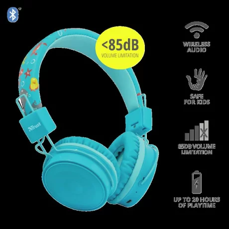 Trust Comi BT Kids Headphones - Blue