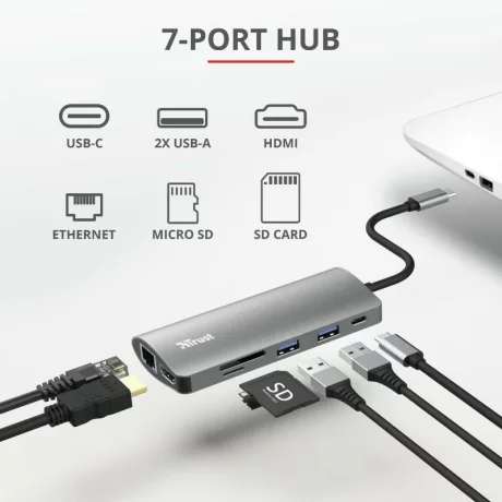 Trust Dalyx 7in1 USB-C Multiport Adapter