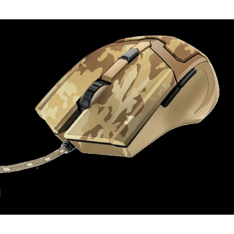 MOUSE TRUST, &quot;GXT 101D Gav&quot; gaming, cu fir, optic, USB, 4800 dpi, 6/1, iluminare, buton selectare viteza, crem / maro, &quot;TR-22794&quot;, (include TV 0.15 lei)