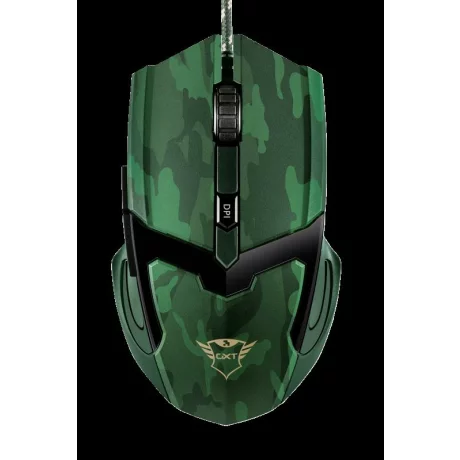 MOUSE TRUST, &quot;GXT 101D Gav&quot; gaming, cu fir, optic, USB, 4800 dpi, 6/1, iluminare, buton selectare viteza, negru / verde, &quot;TR-22793&quot;, (include TV 0.15 lei)