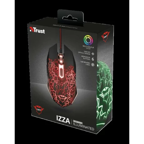 Mouse gaming cu fir TRUST GXT 105 Izza negru TR-21683