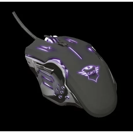 MOUSE TRUST, &quot;GXT 108 Rava&quot; gaming, cu fir, optic, USB, 2000 dpi, 6/1, iluminare, buton selectare viteza, negru, &quot;TR-22090&quot;, (include TV 0.15 lei)