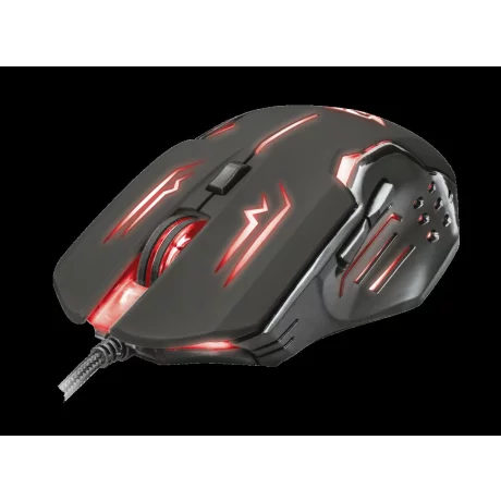 MOUSE TRUST, &quot;GXT 108 Rava&quot; gaming, cu fir, optic, USB, 2000 dpi, 6/1, iluminare, buton selectare viteza, negru, &quot;TR-22090&quot;, (include TV 0.15 lei)